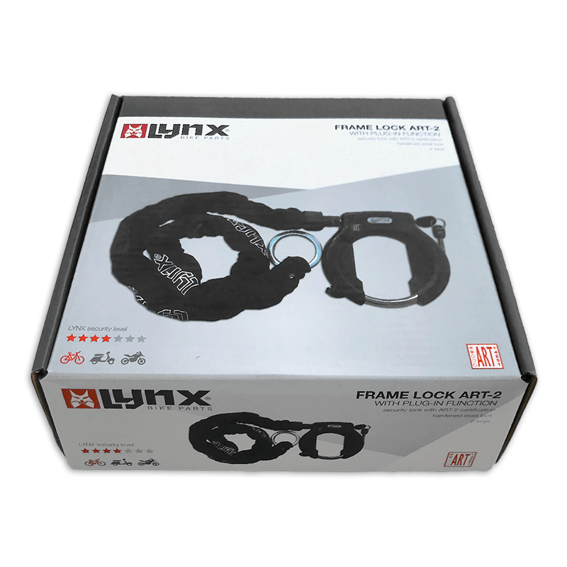 410760.CH120 LYNX Frame lock with chain Lazo ART 2 120 cm x 8.3 mm