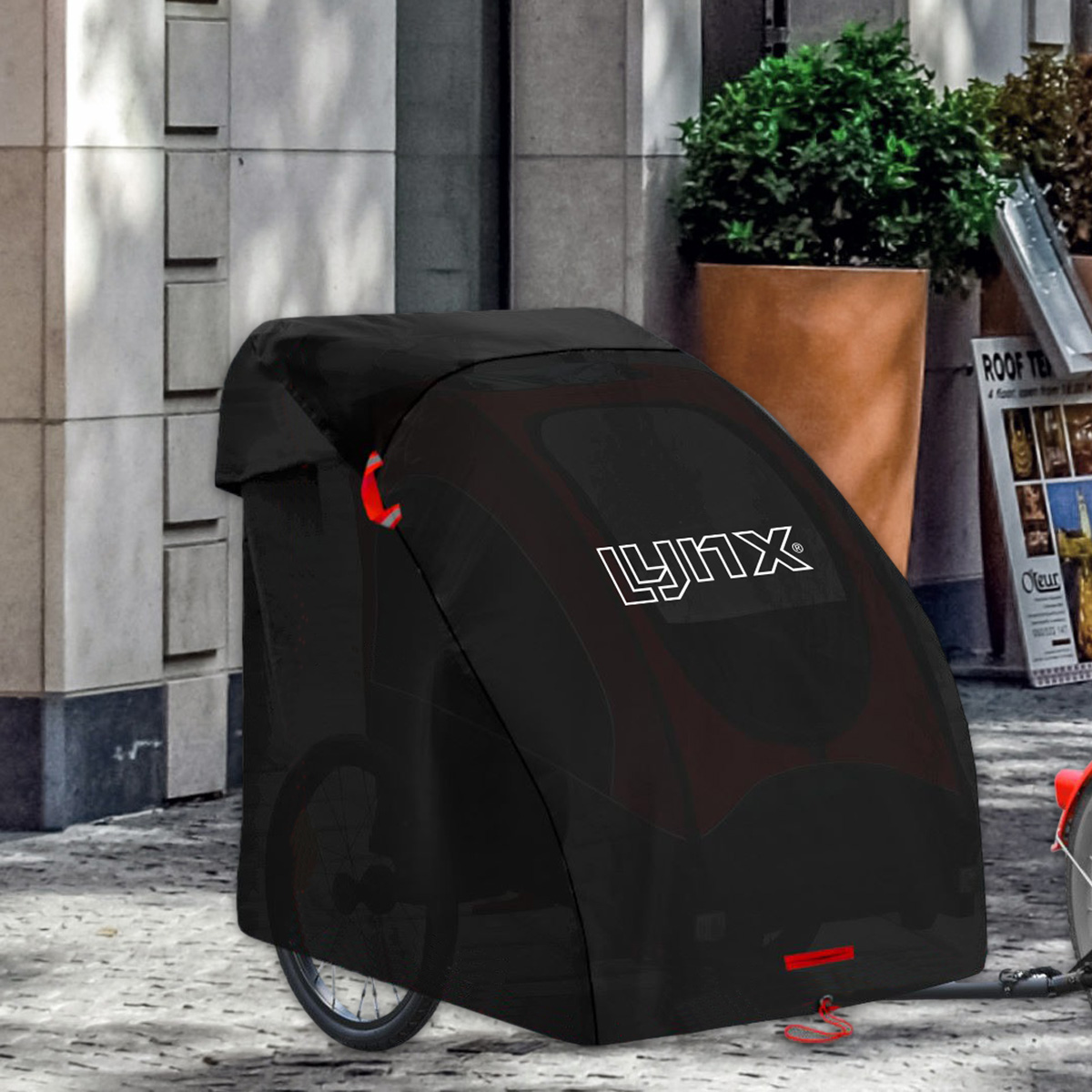 440709.BLA LYNX Housse de protection pour remorque à vélo 98 x 90 x 98 cm
