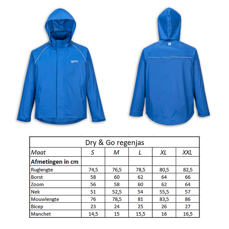 610915.20.M LYNX Rain jacket Dry & Go size M 76.5 x 60 x 58 cm